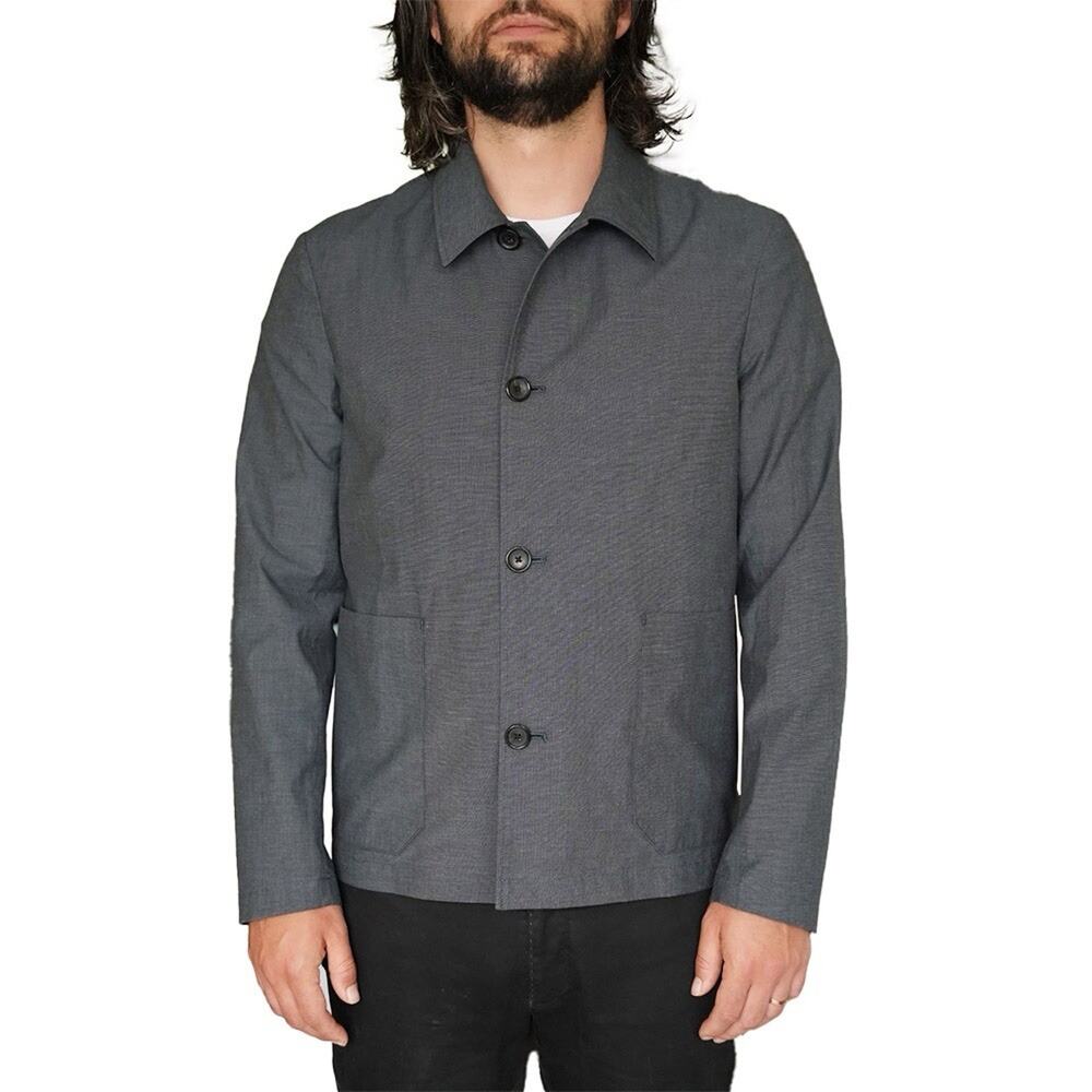 PS Paul Smith Cotton Twill Gray Jacket Workwear Style Pockets Preppy Sz XXL